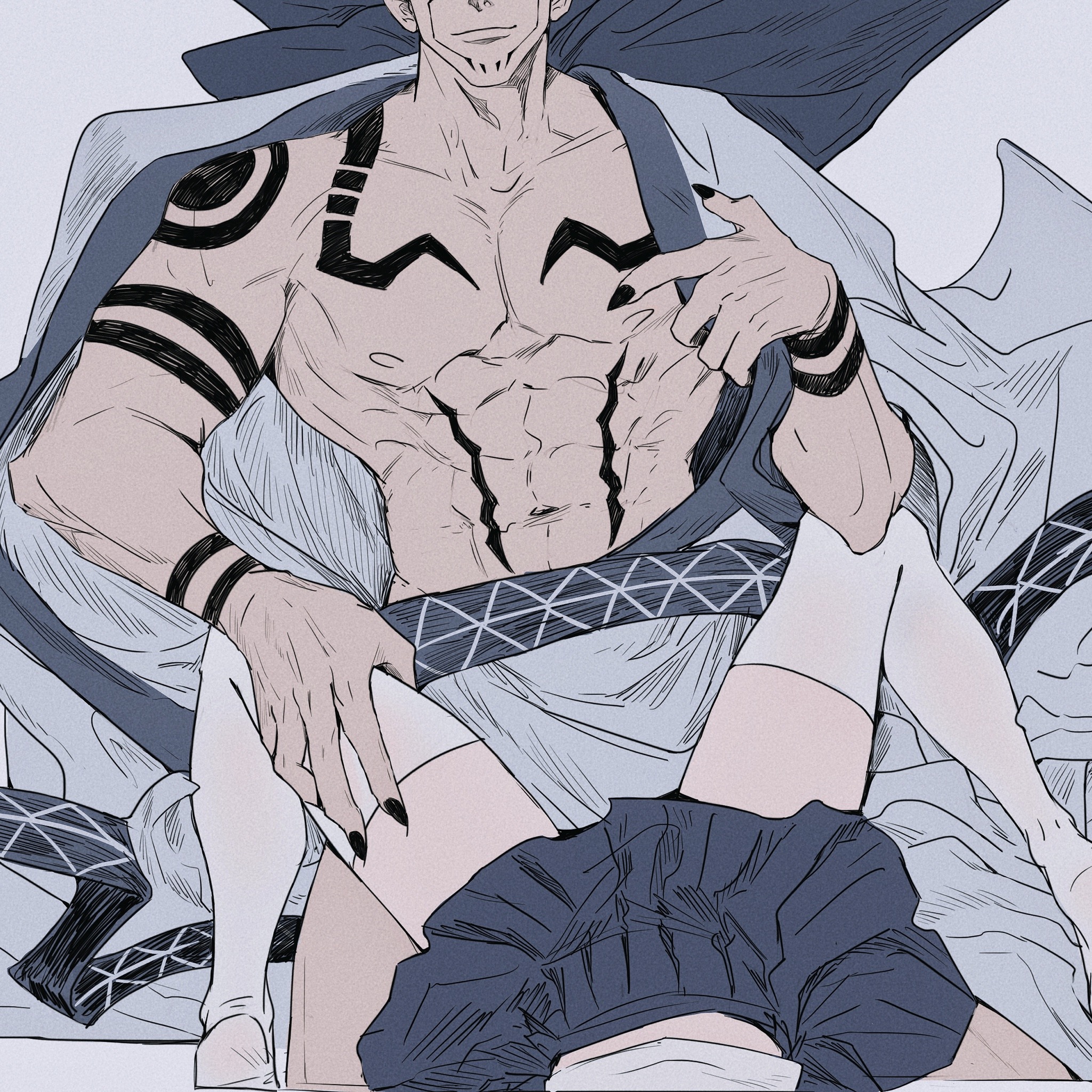 female, first person view, jujutsu kaisen, luluyi, male, male/female, penis, riding, riding penis, ryoumen sukuna (jujutsu kaisen), school skirt, school uniform