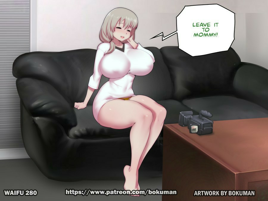 1female 1girls barefoot big_ass big_breasts big_butt bokuman breast_bigger_than_head breasts_bigger_than_body breasts_bigger_than_head breasts_bigger_than_torso casting casting_couch casting_couch_series casting_room closed_eyes couch couch_sitting female massive_breasts milf mommy nipple_bulge no_pants no_skirt no_socks panties shirt shirt_only thick thick_ass thick_hips thick_legs thick_thighs uzaki-chan_wa_asobitai! uzaki_tsuki white yellow_panties