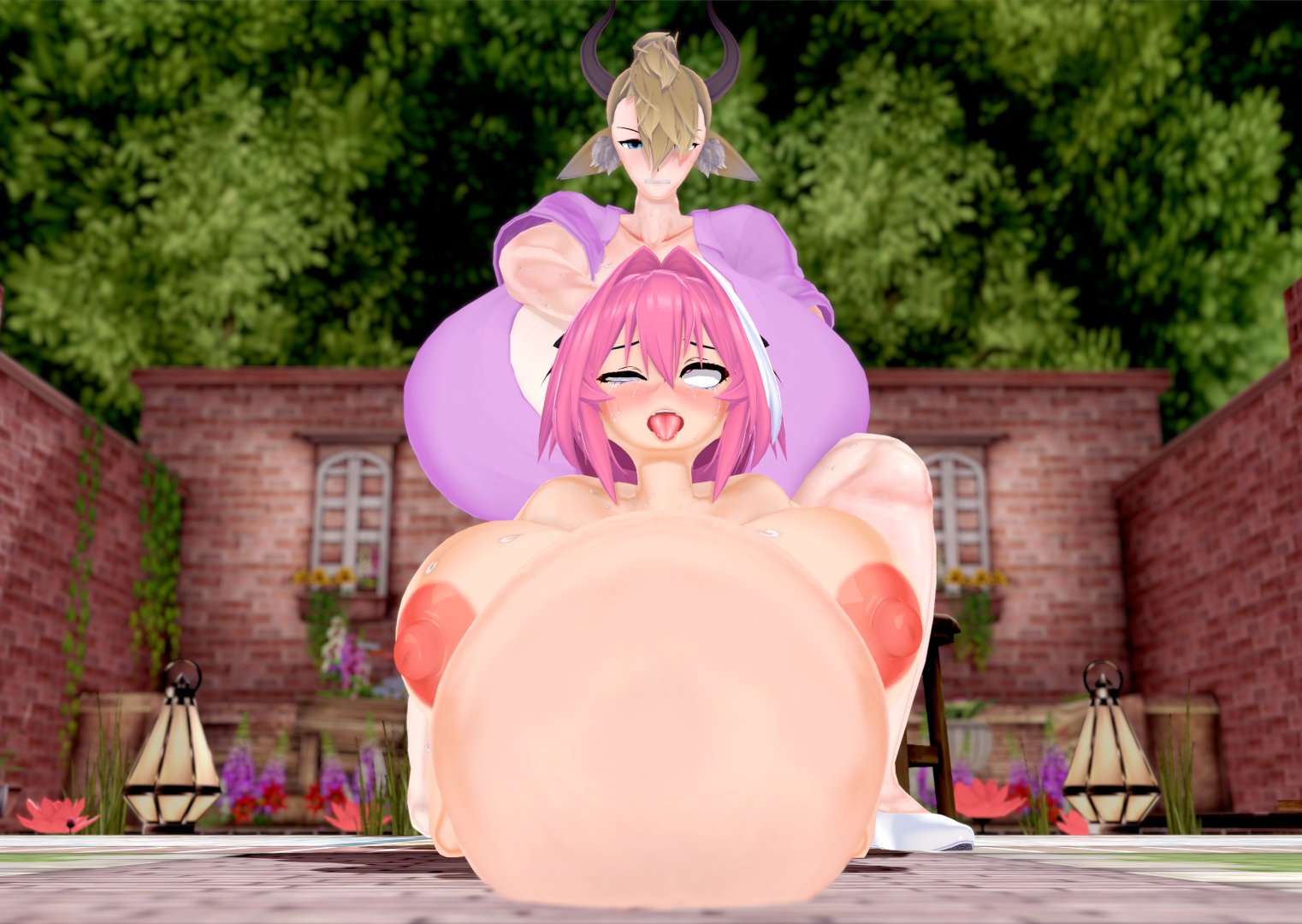 1futa, 1girls, 3d, ahe gao, astolfo (fate), balls, breasts, fate (series), fate/apocrypha, fate/grand order, female, futanari, genderswap, genderswap (mtf), gigantic balls, gigantic breasts, gigantic penis, gigantic testicles, grenadekisses, hyper, hyper balls, hyper breasts, hyper penis, intersex, koikatsu, pectoral bulge, penis, rule 63, sophia (punky), stomach bulge, tagme, testicles