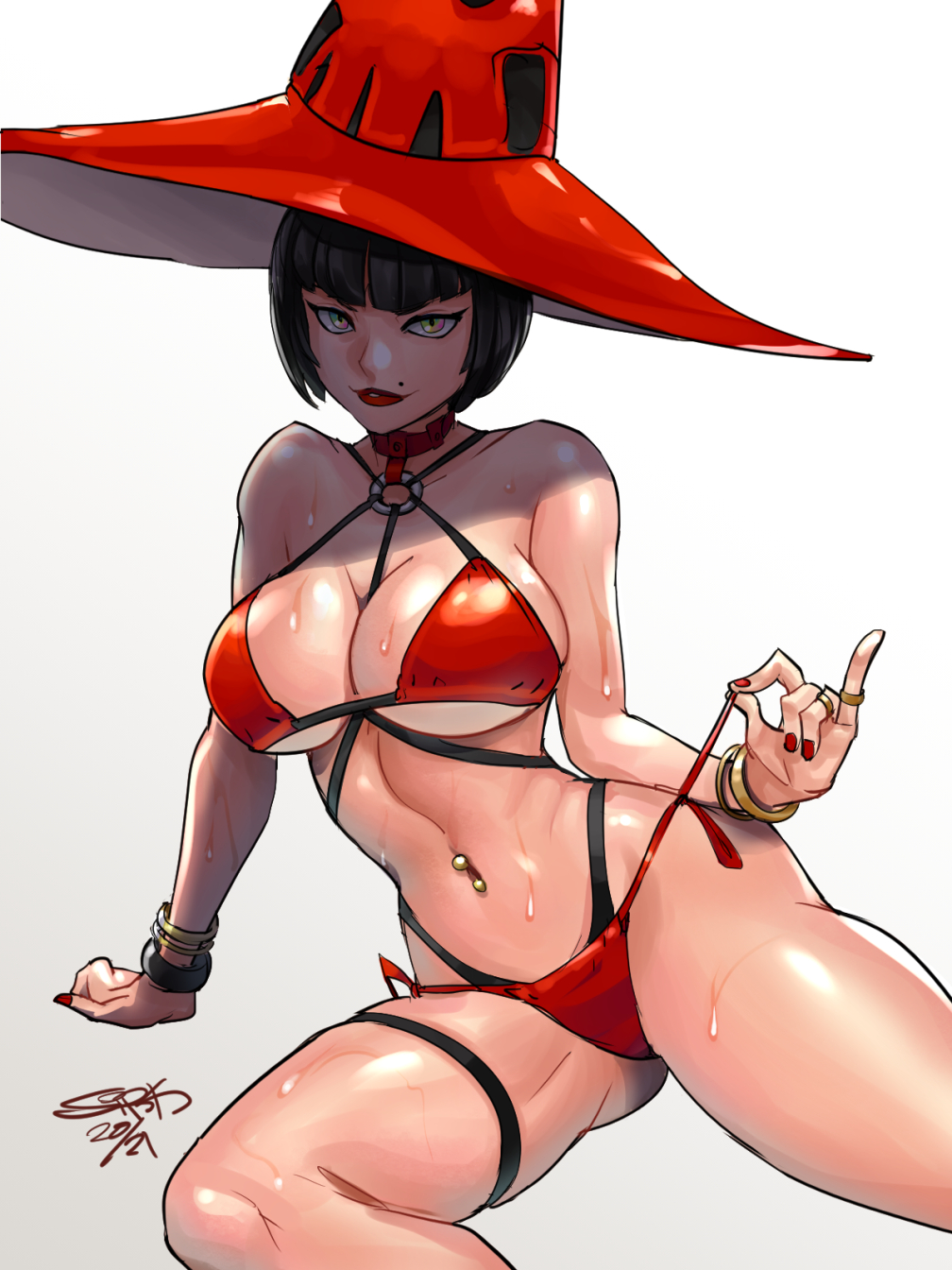 bigdumsirk, breasts, female, female only, guilty gear, i-no, solo, swimsuit, tagme