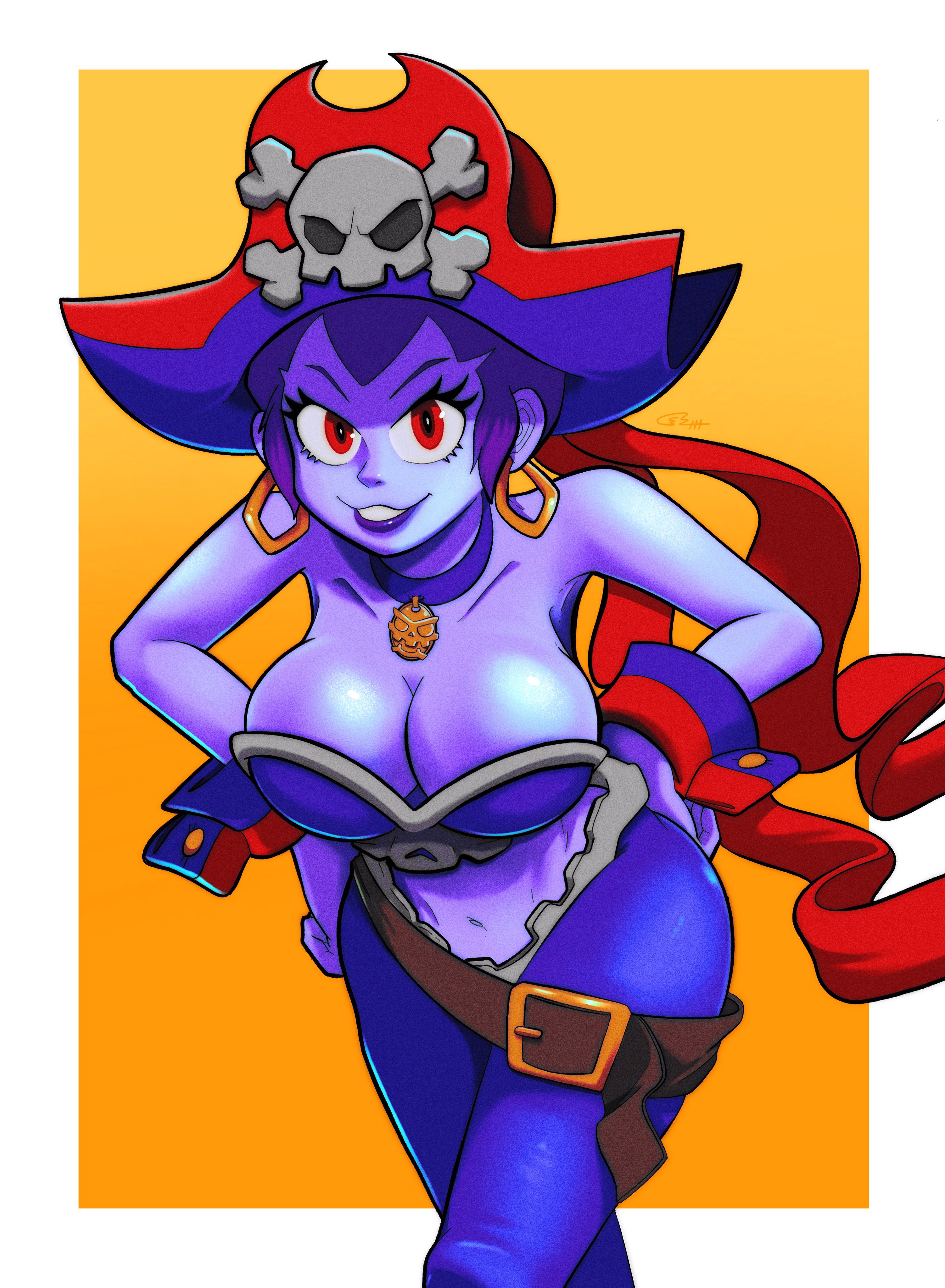 breasts, female, female only, looking at viewer, risky boots, roboticsteve, shantae, solo, tagme