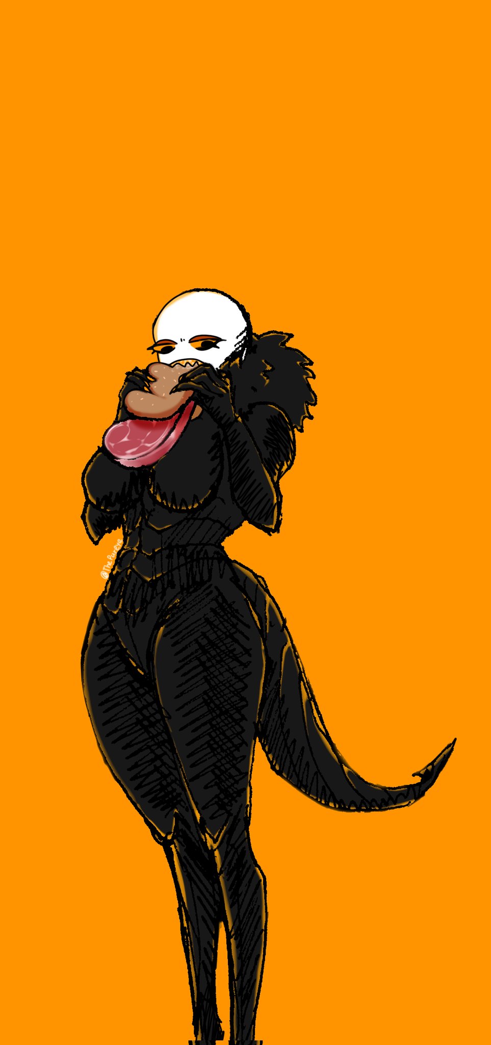 1girls, breasts, burger, die of death (roblox), eating, featureless breasts, female, female only, female pursuer (die of death), ggez2341, pursuer (die of death), roblox, roblox game, robloxian, solo, tagme, thighs
