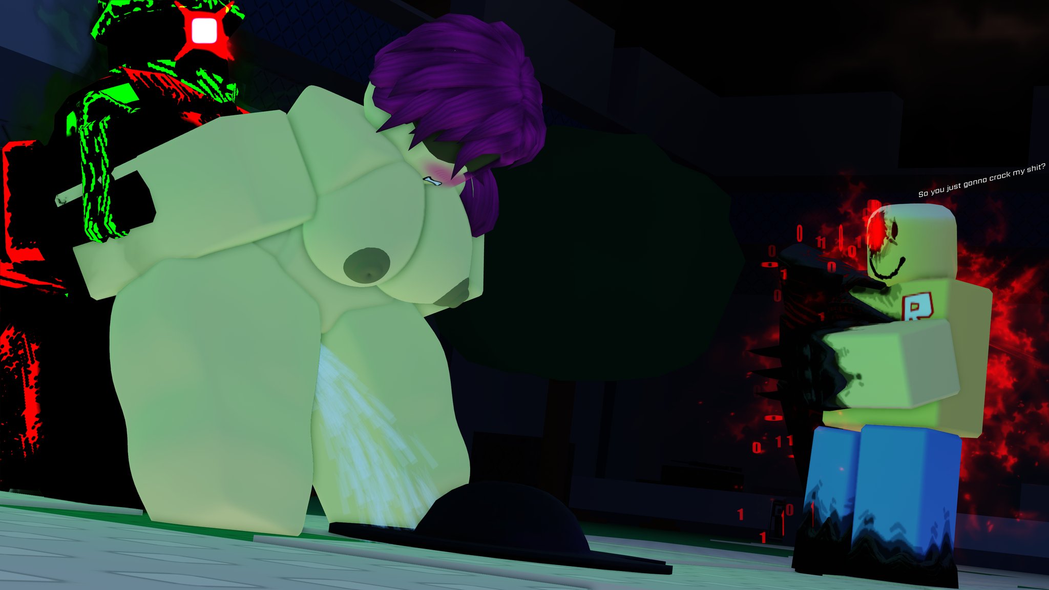 1girls, 1x1x1x1, 1x1x1x1 (forsaken), 2boys, 3d, cheating, cheating wife, cuckold, dialogue, duo, english text, female, forsaken (roblox), jane doe (forsaken), jane doe (roblox), john doe (forsaken), john doe (roblox), popsiclethekat, roblox, roblox game, robloxian, tagme, text