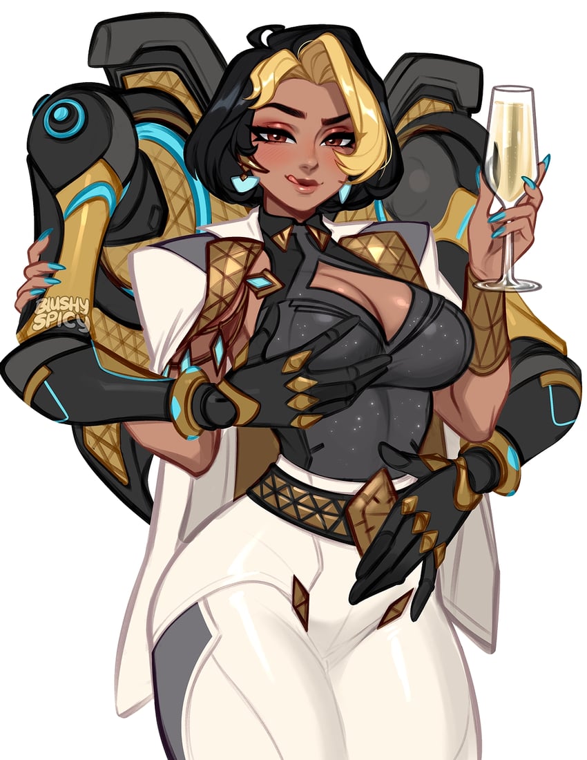 blushypixy, blushyspicy, dark-skinned female, domina, female, overwatch, overwatch 2, sfw, sfw version, solo female
