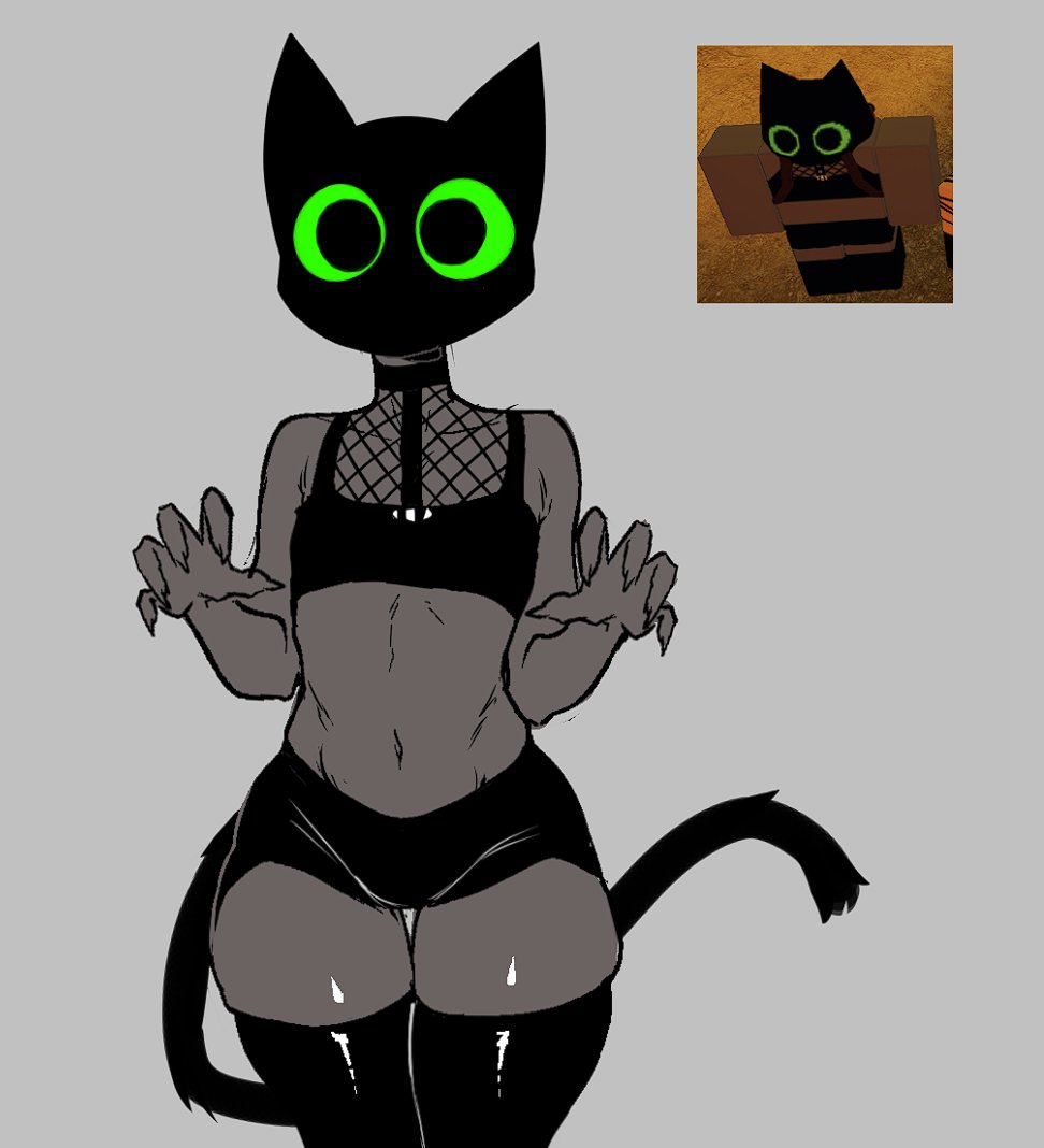 1boy, cat, clothing, crop top, femboy, furry, marblechii, reference image, roblox, roblox avatar, robloxian, shorts, stomach, tagme, thick thighs, thighhighs, thighs