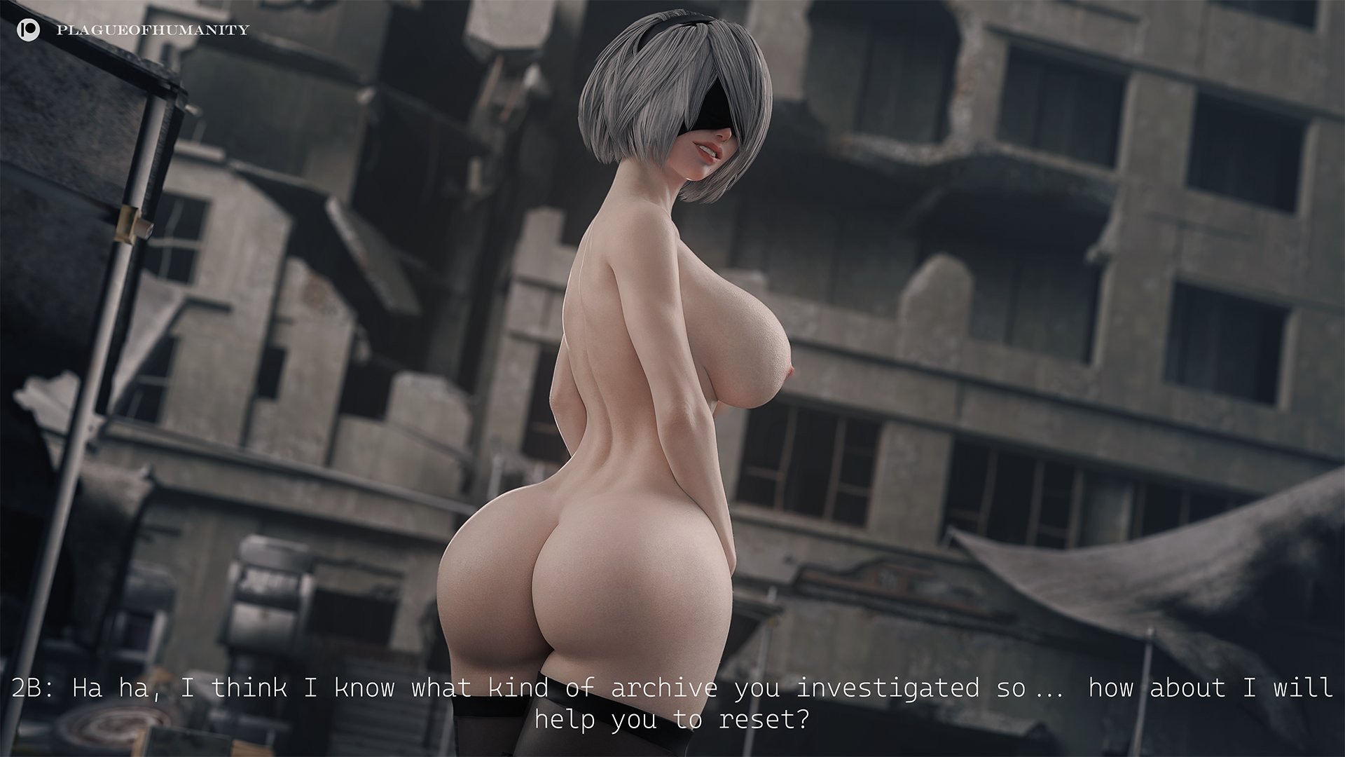 1girls, 3d, android, big ass, big breasts, big thighs, breasts, curvaceous, curvy, curvy figure, female, gynoid, hips, hourglass figure, huge ass, huge breasts, huge thighs, innie pussy, large ass, large breasts, large thighs, mature, mature female, nier, nier (series), nier: automata, plague of humanity (artist), platinum games, slim waist, thick, thick hips, thick legs, thick thighs, thighs, voluptuous, waist, white hair, wide hips, yorha 2b