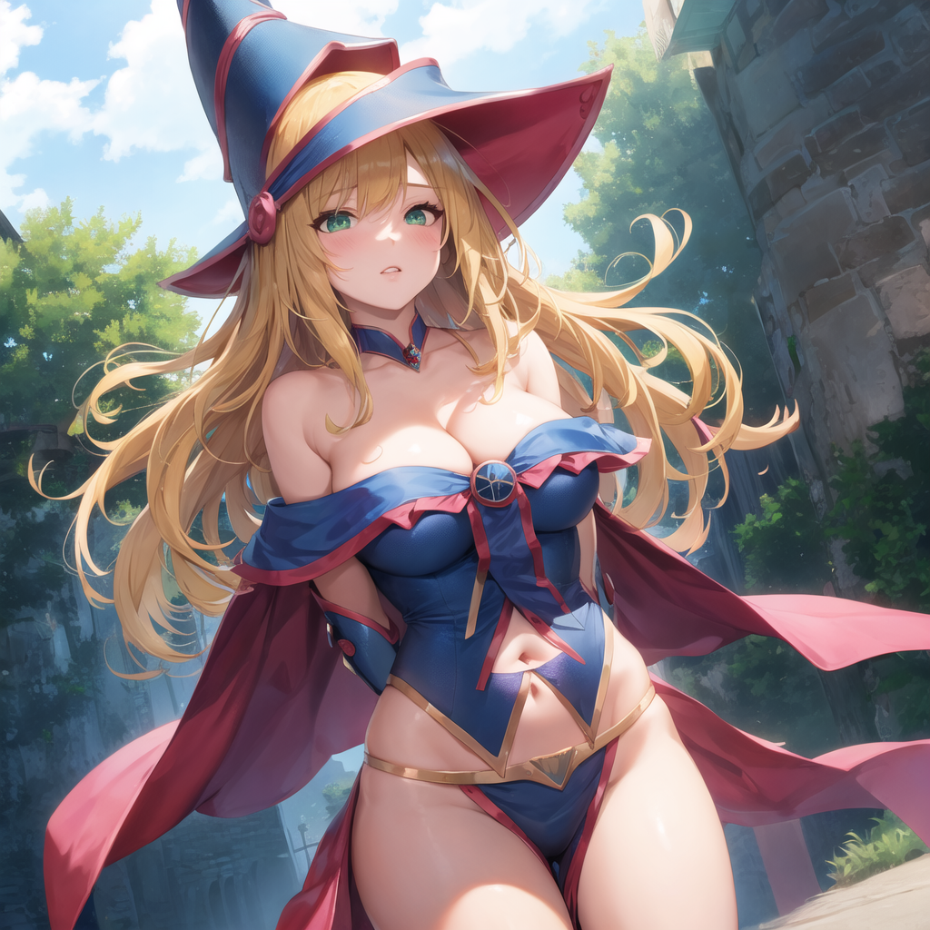 1girls ai_generated black_magician_girl curvaceous curvy_body curvy_female dark_magician_girl female_focus female_only huge_breasts jordan53 long_hair looking_at_viewer seductive_look stable_diffusion yu-gi-oh!