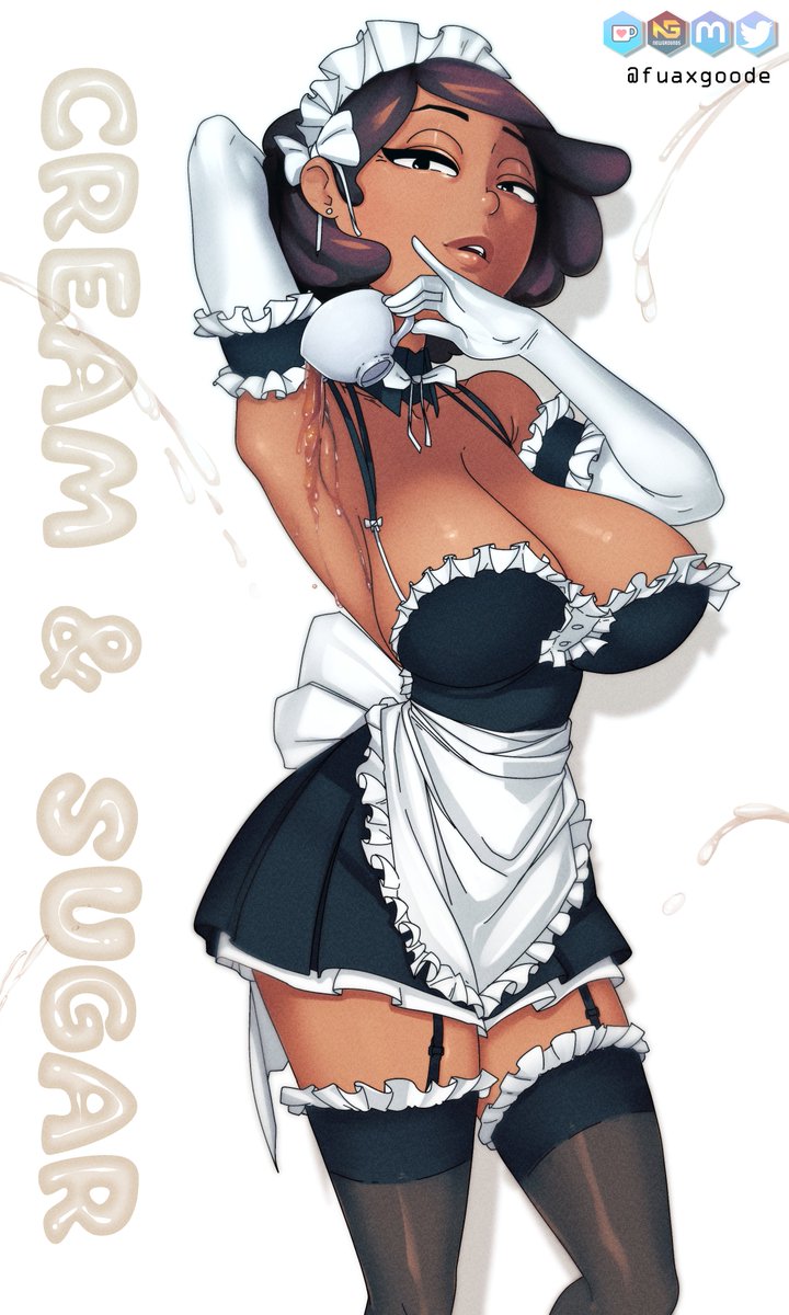 1girls a_fucking_waste_of_tea amphibia armpits arms_up big_breasts brown_hair dark_skin disney female_only fuax_goode maid maid_headdress maid_uniform mature_female milf mother mrs._boonchuy oum_boonchuy southeast_asian spilled_drink spilling_drink spilling_drink_on_self straight_hair tea teacup voluptuous voluptuous_female