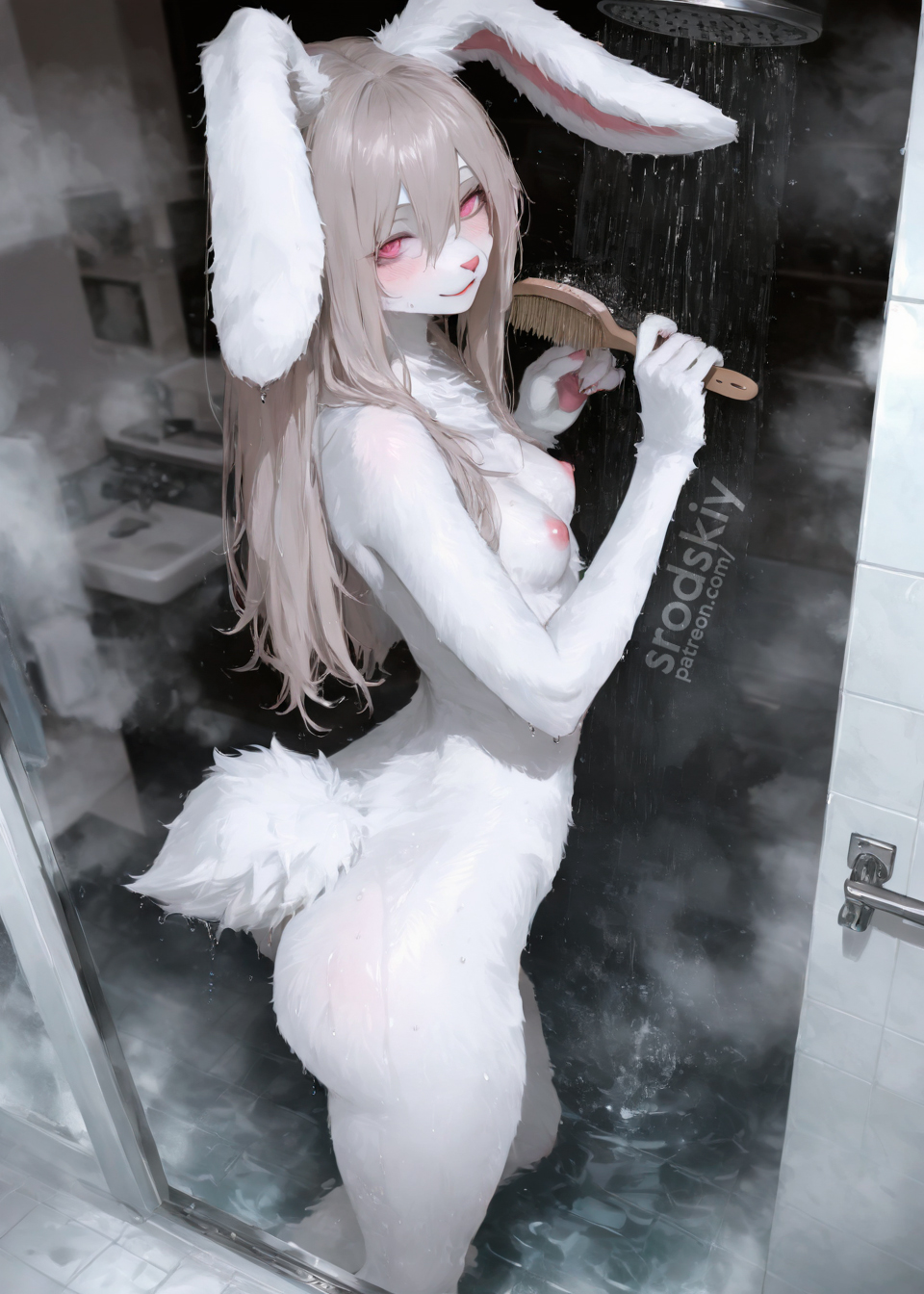 ass bathroom female furry hentai naked nipples original_character sexy sexy_pose srodskiy tagme vulgar wet