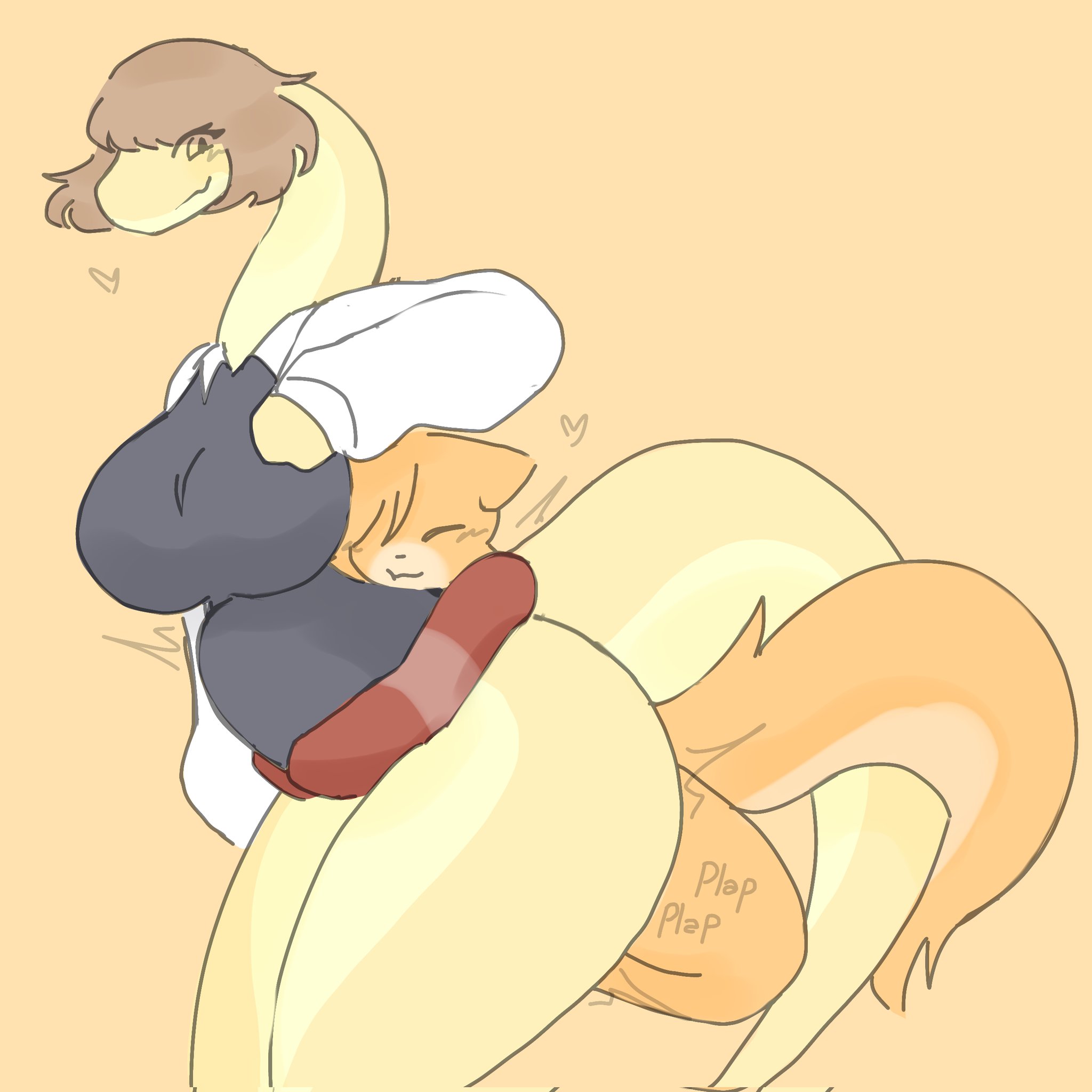 alex (horniicat), anthro, big breasts, breasts, cat ears, cat tail, female, hailey (horniicat), horniicat, yellow eyes