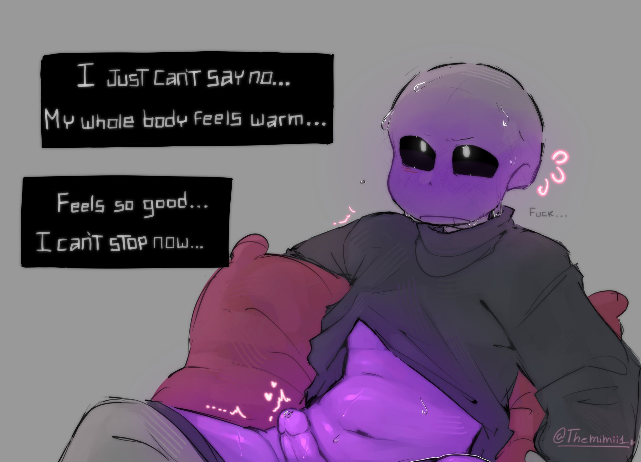 cross sans, cross sans (fan character), ectobody, gay, male, male only, sans, sans au, skeleton, submissive male, themimii1, undertale, undertale au