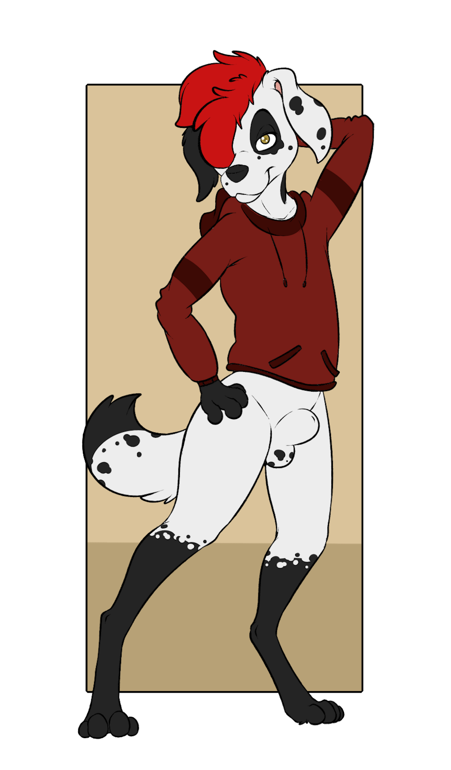 1boy animal_penis anthro anthro_focus anthro_male anthro_only anthro_solo balls black_body black_fur black_spots blair_(marrionette) canid canine canine_penis canis colored_sketch commission commission_art cub dalmatian digital_drawing_(artwork) digital_media_(artwork) domestic_dog feet floppy_ears fluffy fluffy_hair fluffy_tail hair hair_over_eye hair_over_one_eye hands hi_res high_resolution highres jacket looking_at_viewer male male_anthro male_canine male_cub male_dog male_focus male_only original original_character pawpads paws penis posing posing_for_the_viewer psy101 red_hair red_jacket sheath simple_background sketch smile smiling smiling_at_viewer solo solo_anthro solo_focus solo_male spots spotted_body spotted_fur tail toes white_body white_fur yellow_eyes young younger_male