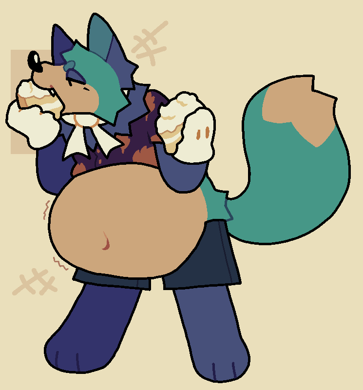 canine fat feeding fox pie_(food) solo stuffing toontown_corporate_clash toontown_online toony