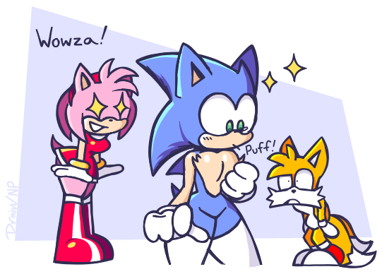 amy_rose cute exposed_torso female femboy floofy_sonic_(nocklepie) footwear grabbing_own_breast handwear male nocklepie self_upload sonic_(series) sonic_the_hedgehog sonic_the_hedgehog_(series) sparkles tails thick_ass thick_thighs wide_hips