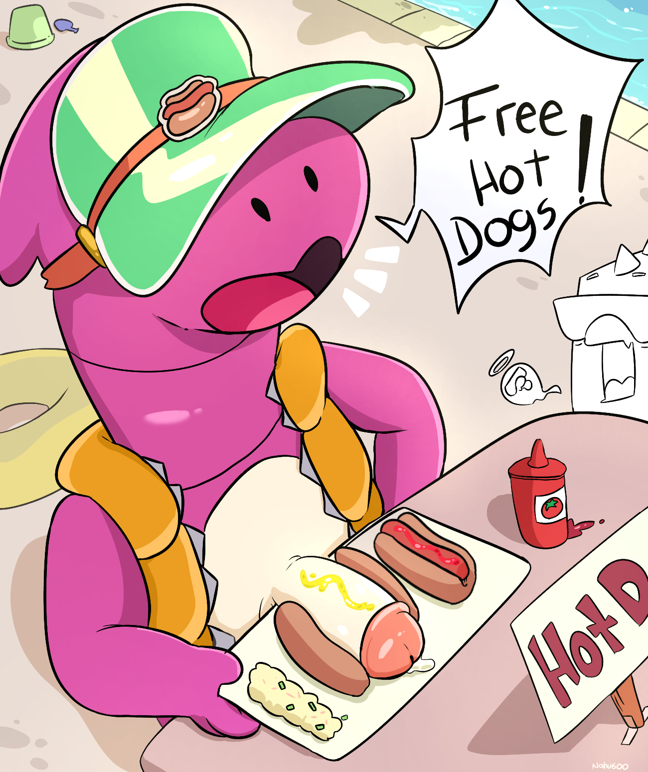 bara, brawl stars, buzz (brawl stars), doug (brawl stars), furry, furry only, gay, homosexual, hot dog, male, male only, male/male, nahu600, penis, piscine, yaoi