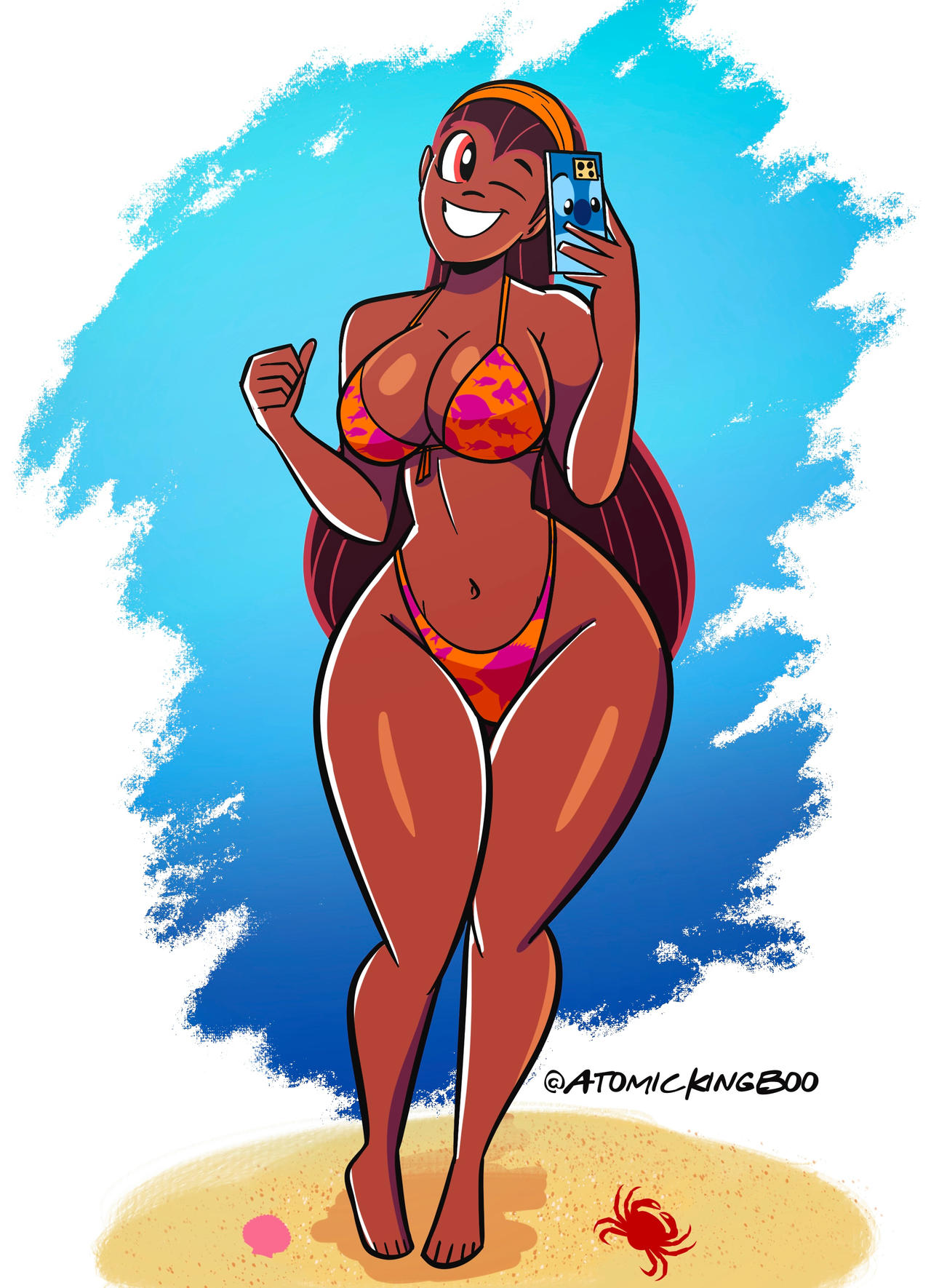 1girls artist_name ass atomickingboo big_ass big_breasts breasts brown-skinned_female brown_body brown_hair brown_skin busty curvaceous curvy curvy_figure dark-skinned_female dark_hair dark_skin digital_drawing_(artwork) digital_media_(artwork) eyebrows eyelashes eyes female female_focus hair hips large_breasts legs lips long_hair original original_character shaylynn_summer thick thick_hips thick_legs thick_thighs thighs voluptuous wide_hips