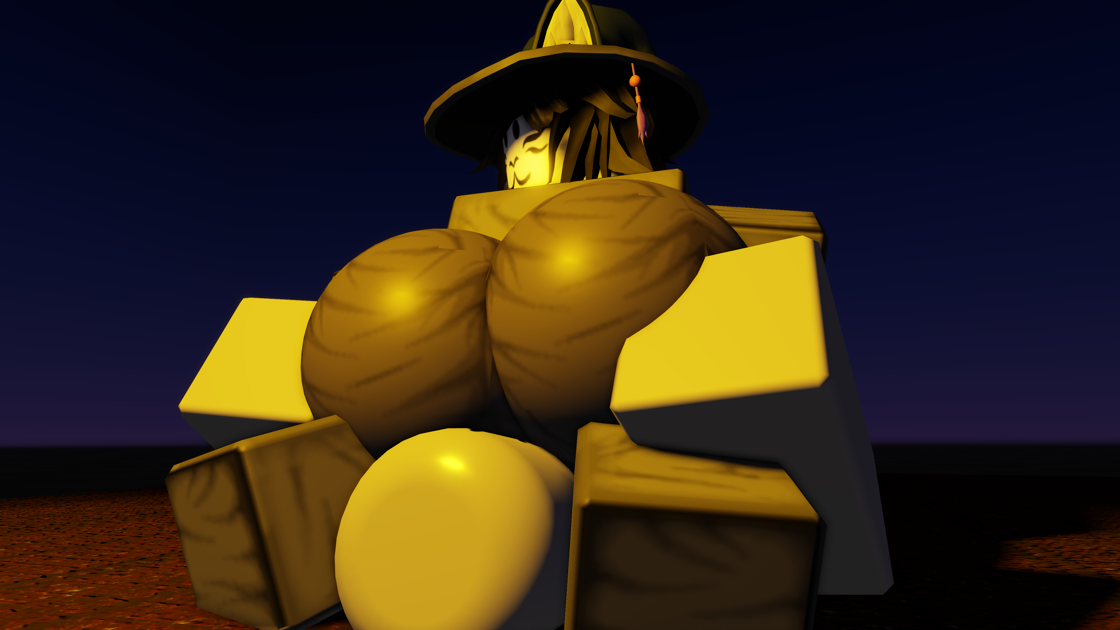 Roblox character in an artistic shot
