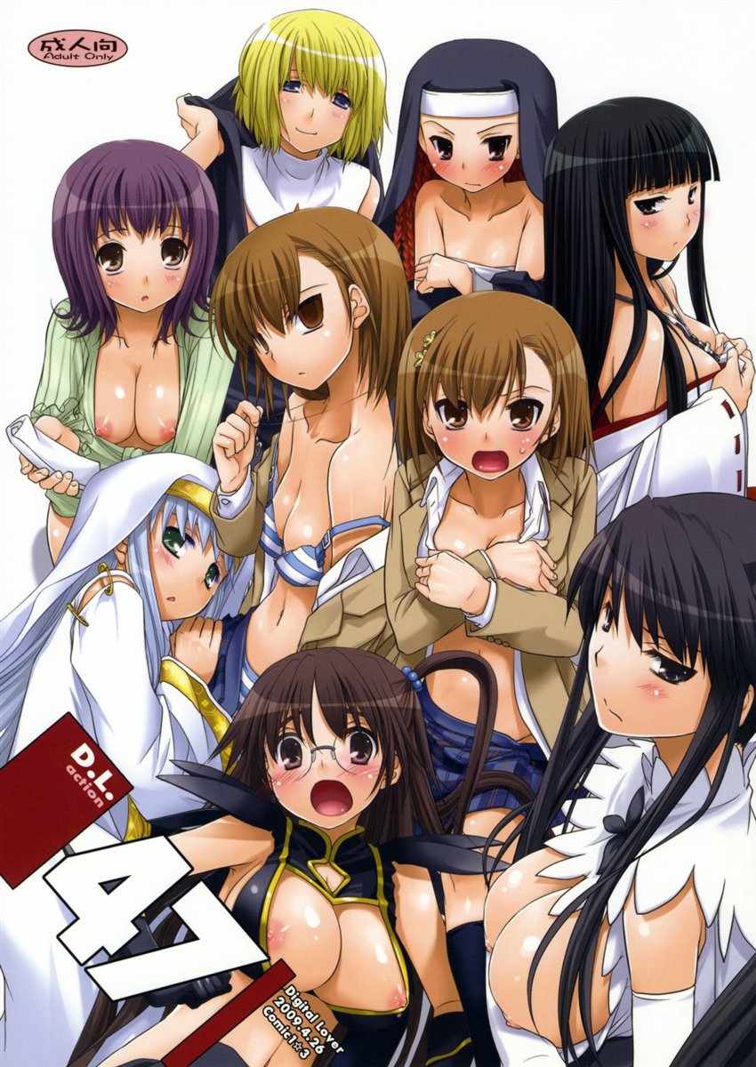 00s 2009 9girls adult adult_and_teenager age_difference agnese_sanctis areolae bra cleavage clone comic comic_cover cover digital_lover doujin_cover doujinshi female himegami_aisa human index itsuwa kanzaki_kaori kazakiri_hyouka looking_at_viewer maid_uniform mature_female megane misaka_imouto misaka_mikoto multiple_girls nakajima_yuka nipples nun official_alternate_costume older_female older_woman_and_teenage_girl open_clothes open_shirt oppai orsola_aquinas panties school_uniform schoolgirl shimapan shirt teenage_girl teenager to_aru_kagaku_no_railgun to_aru_majutsu_no_index tokiwadai_school_uniform white_background young young_woman younger_female