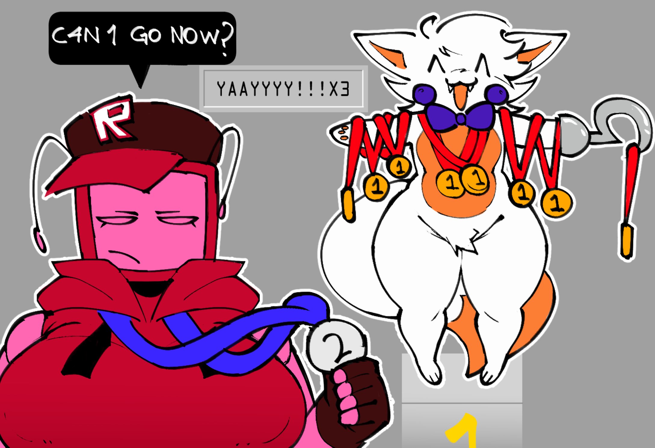 1boy, 1girl, 2d, big breasts, breasts, crossover, five nights at freddy's, five nights at freddy's: sister location, five nights at frickbears, five nights at frickbears 3, fnaf, forsaken (roblox), furry, gungaporno, idk what to tag it, lolbit (fnaf), lolbit (frickbears), roblox, roblox game, robloxian, robot, robot girl, tagme, thick thighs, thighs, veeronica