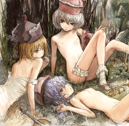 lunasa_prismriver lyrica_prismriver merlin_prismriver pettanko tagme touhou