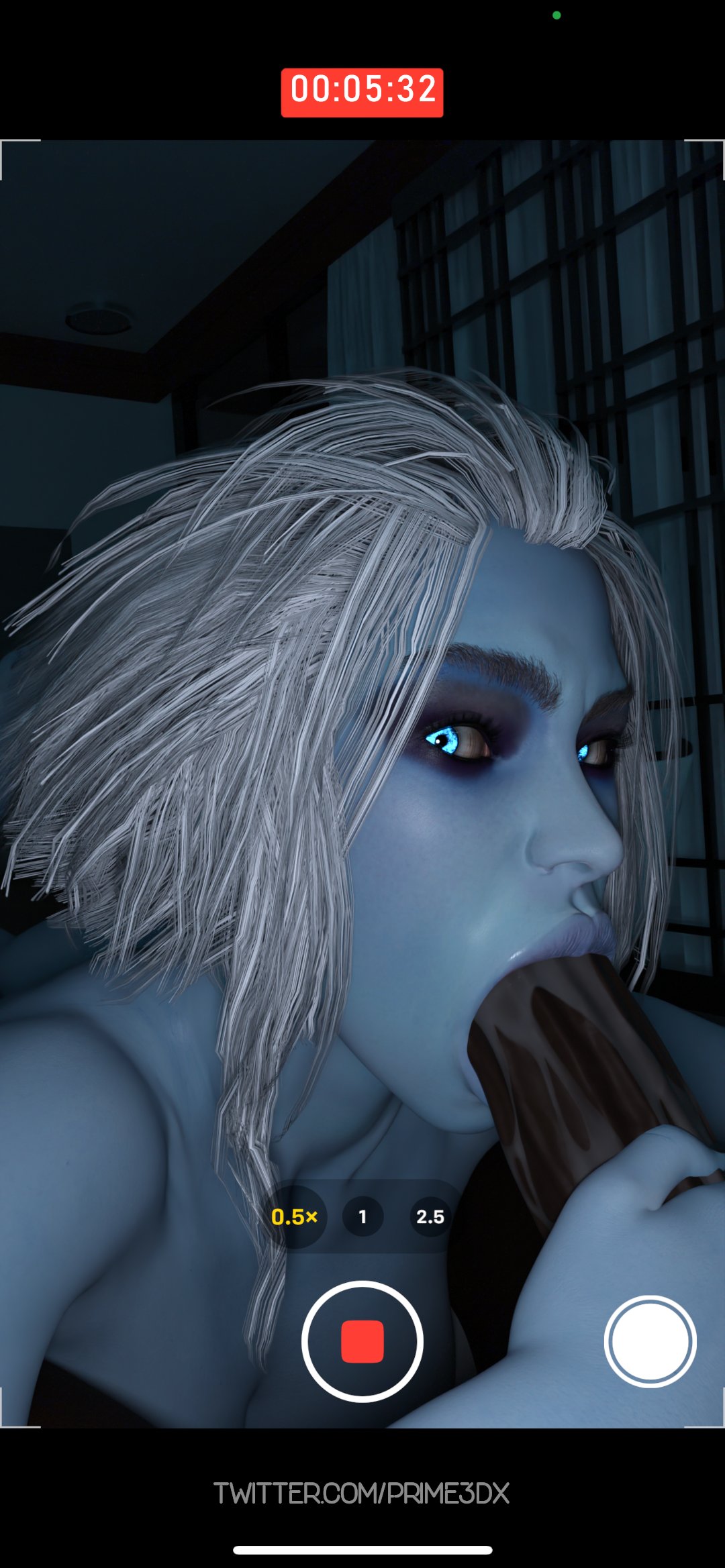 1futa 1girls 3d awoken big_breasts big_penis bimbo blowjob blue_body blue_eyes blue_skin breasts bungie curvy dark-skinned_futanari dark_skin destiny_(game) destiny_2 fellatio glowing_eyes hi_res hourglass_figure huge_ass large_breasts mara_sov oral phone prime3dx recording short_hair thick voluptuous white_hair