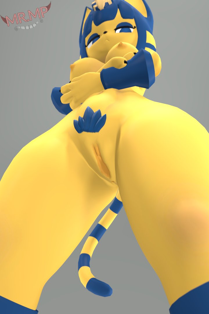 1girls 3d 3d_(artwork) 3d_model animal_crossing ankha ankha_(animal_crossing) ankha_(hazeker) areolae blue_eyes breasts doubutsu_no_mori feline feline_humanoid female female_only hazeker looking_at_viewer looking_down mrmnoobp nairu_(doubutsu_no_mori) naked naked_female nintendo nipples nude nude_female pubic_hair pussy solo solo_female viewed_from_below yellow_body