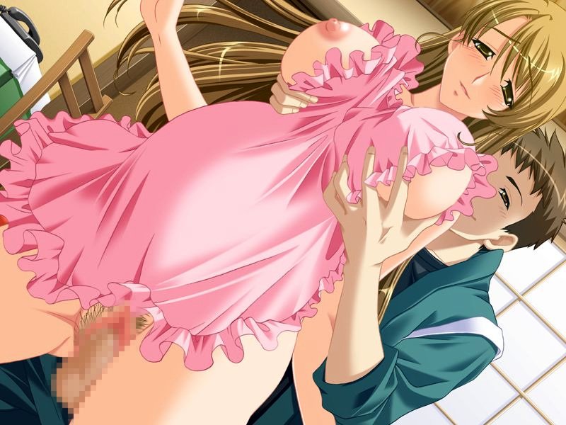 apron ayase-ke_no_onna_~inka_no_ketsumyaku~ bishoujo_a breast_grab breast_slip censored eda_seika hatano_chikara nipples oppai pink_apron pregnant sex vaginal_penetration