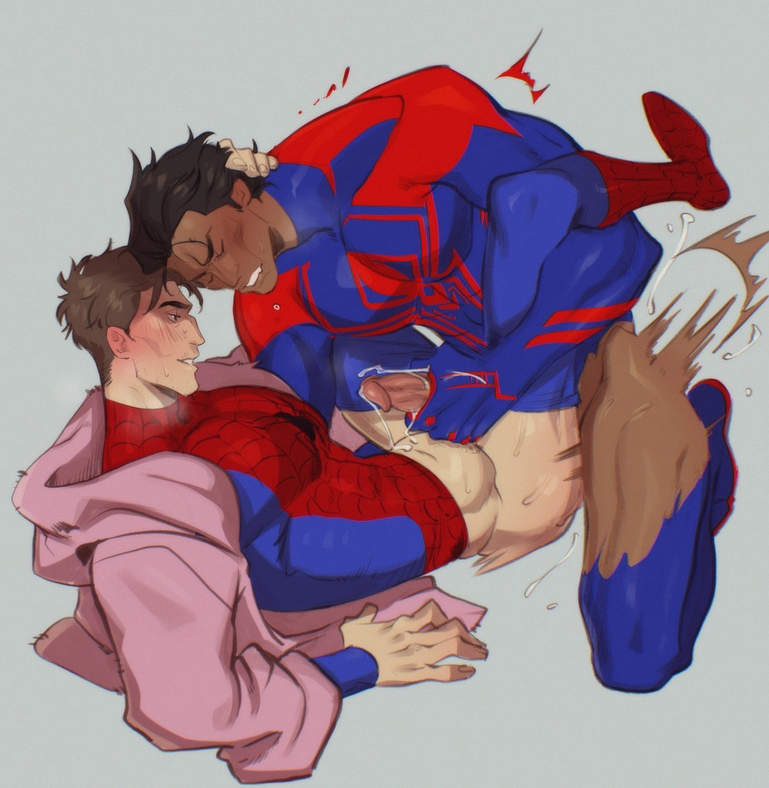 anal, anal sex, ass, bara, big penis, daddy, dark-skinned male, dilf, dominant male, erection, gay, gay anal, gay domination, gay sex, handjob, hispanic, hispanic male, kukumomo, male, male only, male penetrated, male penetrating male, male/male, manly, marvel, marvel comics, masturbation, mature male, miguel o'hara, muscular, muscular male, penetration, penis, peter b parker, peter parker, ripped clothing, sex, spider-man, spider-man (series), spider-man 2099, spider-man: across the spider-verse, spider-man: into the spider-verse, tight clothing