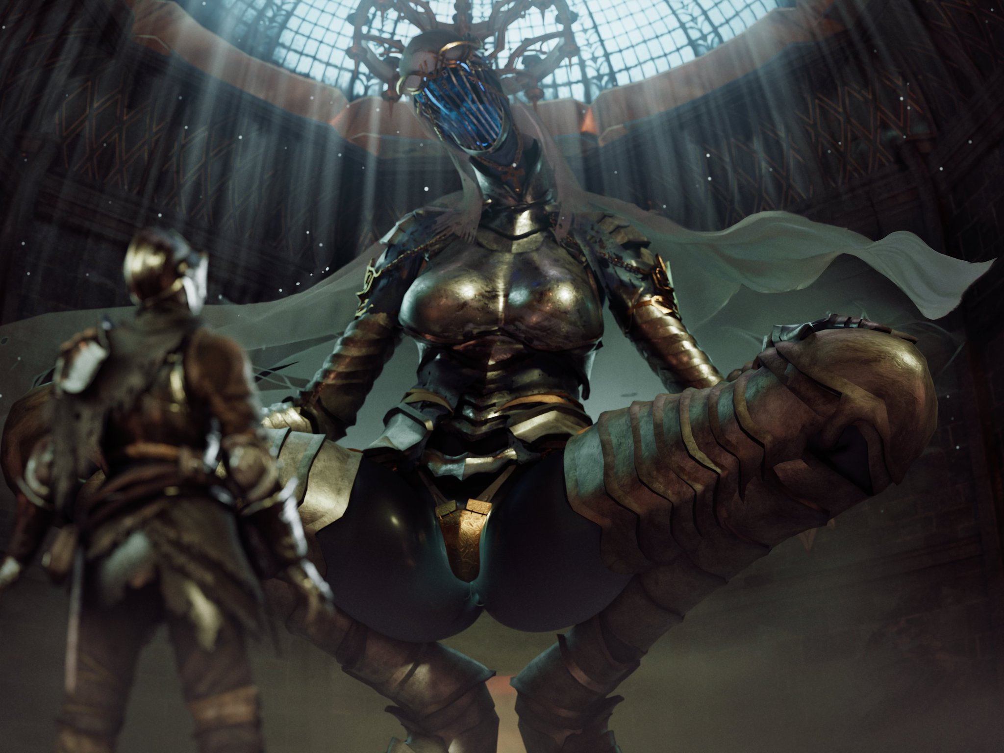 1boy, 1boy1girl, 1girls, 3d, 4:3, ashen one, big ass, big breasts, bigger female, breasts, bust, busty, chest, curvaceous, curvy, curvy figure, dancer of the boreal valley, dark souls, dark souls 3, dinoboy555, duo, female, fromsoftware, giantess, height difference, hips, hourglass figure, huge ass, huge breasts, large ass, large breasts, larger female, legs, macro, macro female, macro on micro, male, male/female, mature, mature female, mature male, micro male, micro on macro, shorter male, size difference, smaller male, straight, taller female, thick, thick hips, thick legs, thick thighs, thighs, voluptuous, waist, wide hips