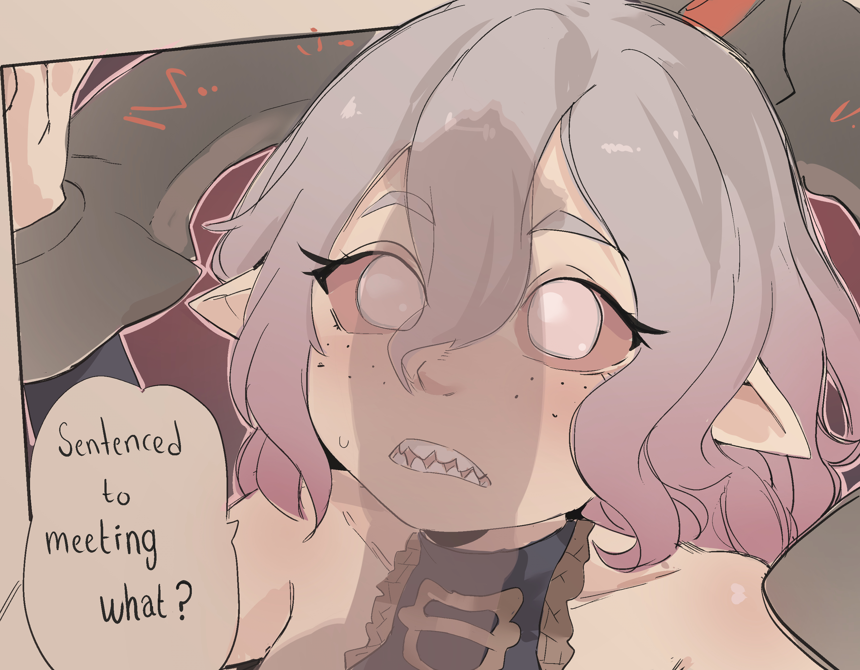 briar (league of legends), cafin, dick shadow, female, female focus, freckles, freckles on face, imminent interspecies, imminent rape, imminent sex, interspecies, league of legends, male, penis, penis awe, penis shadow, pointy ears, speech bubble, tagme, vampire, vampire girl