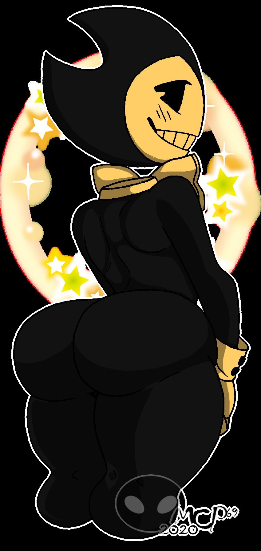 1boy ass bendy bendy_and_the_ink_machine bendy_the_dancing_demon big_ass big_butt blush blush_lines blushing_at_viewer fat_ass fat_butt huge_ass huge_butt looking_at_viewer looking_back looking_back_at_viewer male male_only mcp69 mscreepygreen20 solo thick_ass thick_butt