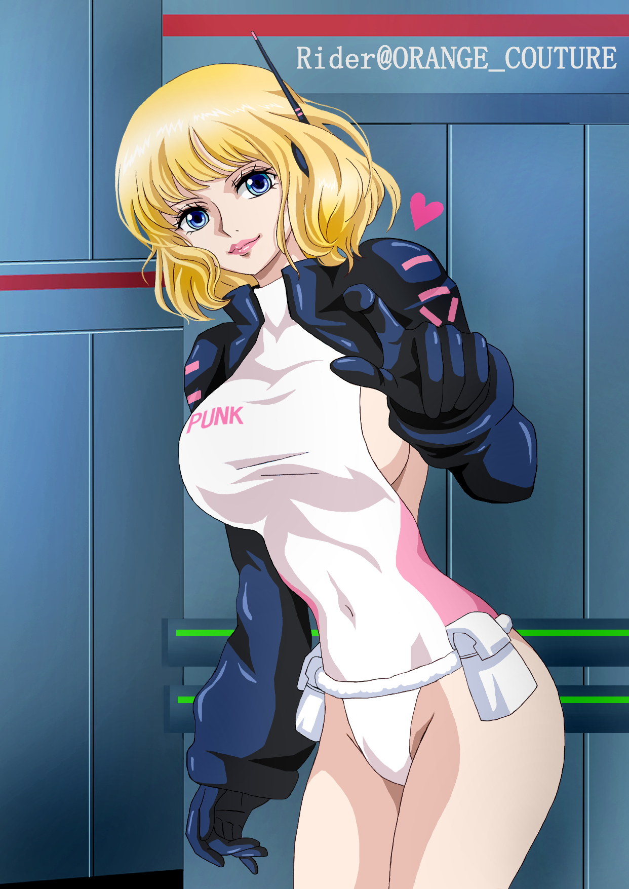 1girls, blonde hair, blonde-haired female, blue eyes, breasts, egghead, female, female only, highres, large breasts, looking at viewer, one piece, one piece: egghead arc, pink lips, raida (j5einmnjp3r49k6), short hair, solo, spoilers, stussy (one piece), white dress