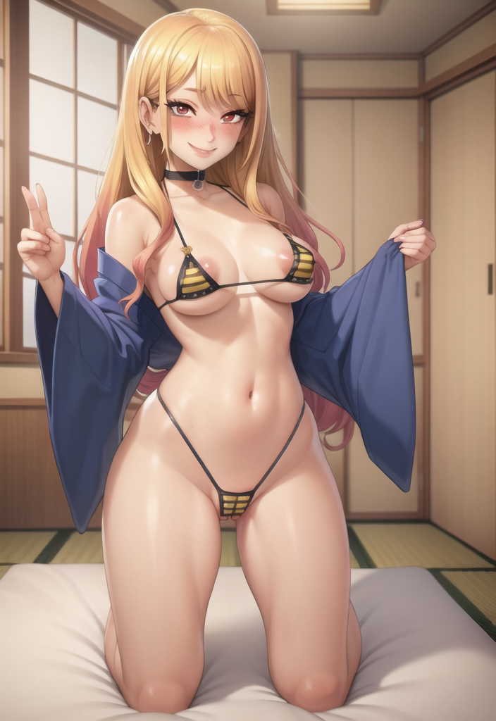 ai_generated dressing_up kitagawa_marin micro_bikini sono_bisque_doll_wa_koi_wo_suru