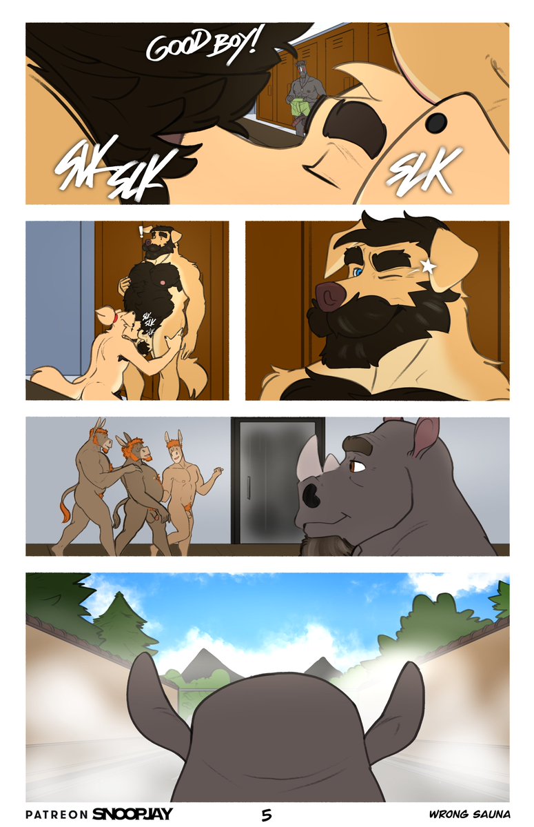 anthro asinus balls canid canine canis comic domestic_dog donkey easton_(snoopjay2) equid equine eugene_(snoopjay2) father father_and_child father_and_son fellatio feralio_(rileyavocado) genitals incest locker_room male male/male mammal noel_(rileyavocado) oral parent parent_and_child parent_and_son penile penis rhinoceros sex snoopjay2 son yaoi