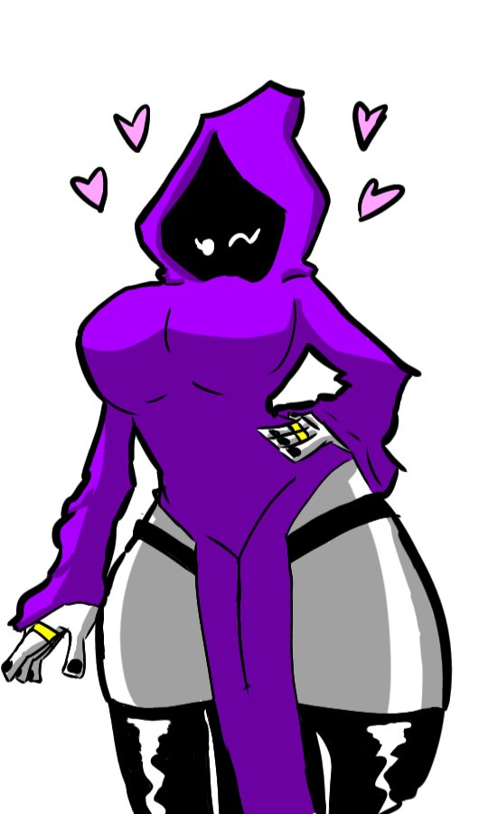big breasts, breasts, female, heart, purple clothing, rings, shadow wizard money gang, tagme, thegreensfw, thick thighs, wink