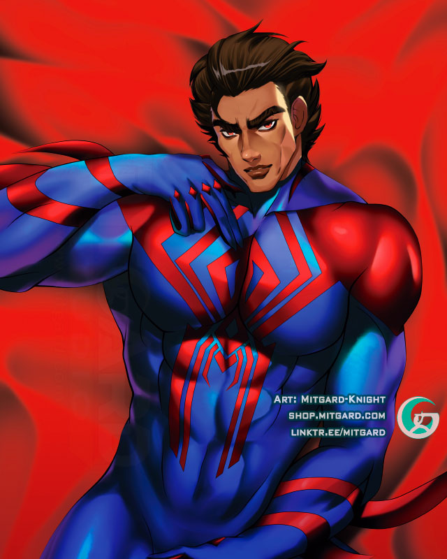 2d_(artwork) bodypillow commission dakimakura irish irish_male male_only marvel mexican mexican_irish mexican_male miguel_o'hara mitgard-knight mitgardstore solo solo_male spider-man_2099