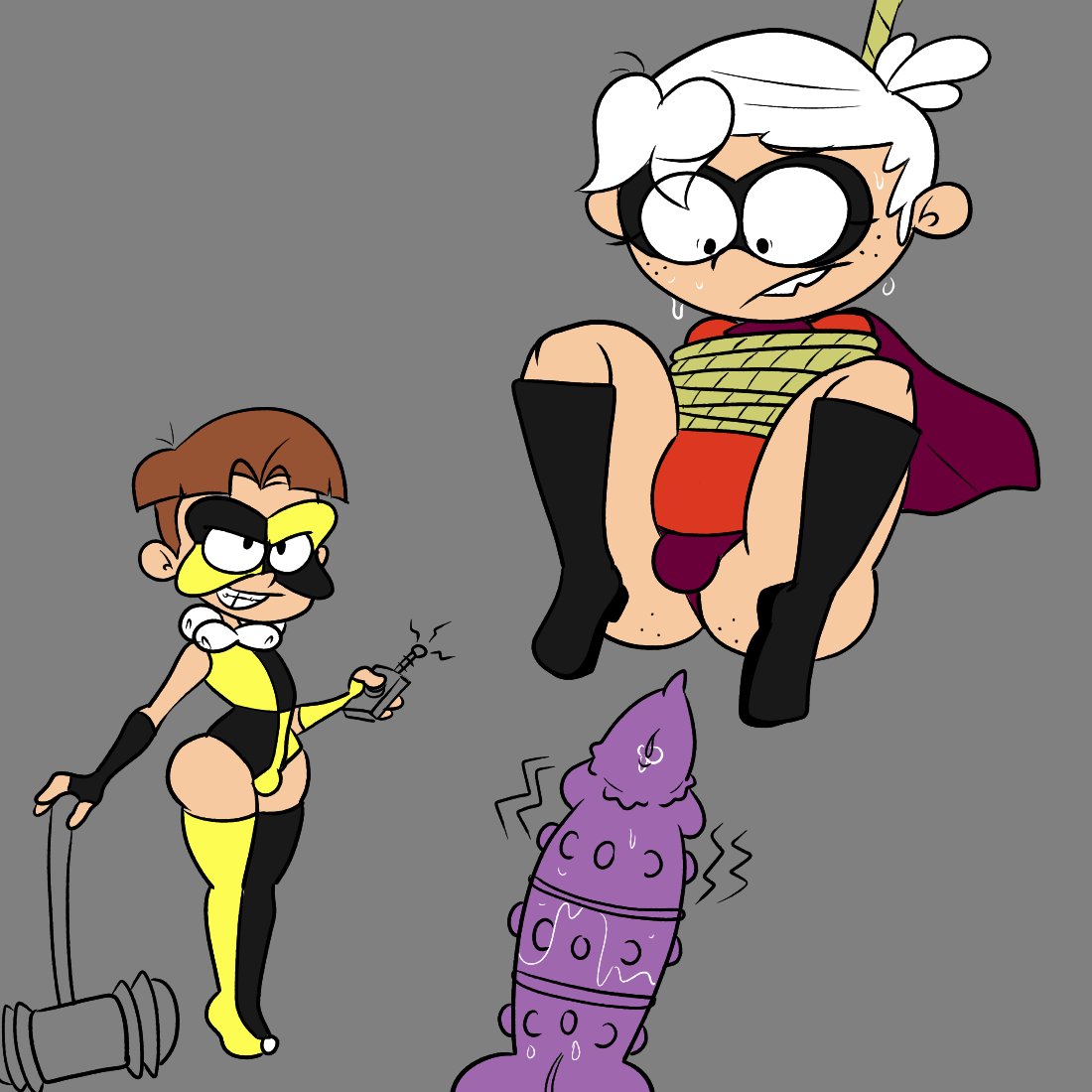 2boys 2femboys big_ass big_butt dildo lane_loud lincoln_loud luan_loud nickelodeon rule_63 sl0th the_loud_house