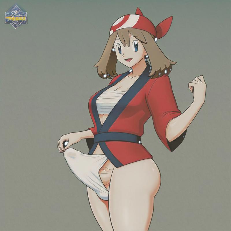 1futa ai_generated ass ass big_ass big_butt breasts erection erection_under_clothes erection_under_loincloth fundoshi fundoshi_futanari fundoshilover101 futanari happi_(clothing) huge_ass huge_butt may_(pokemon) nintendo pokemon sarashi