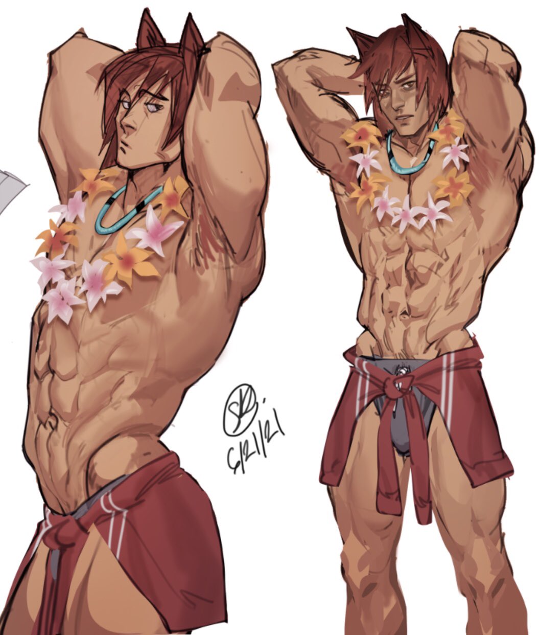 league_of_legends male male_only pool_party_series pool_party_sett sean_sketches seansketches sett solo_male swimsuit