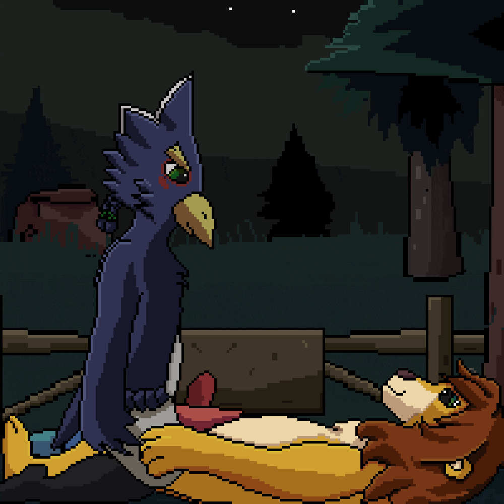 animal_genitalia animated anthro avian balls bodily_fluids breath breath_of_the_wild cum cum_inside cum_on_chest dialogue digital_media_(artwork) disney duo fan_character felid feline from_front_position genital_fluids genitals internal internal_anal lawealewd lion lying male male/male mammal masturbation missionary_position nintendo on_back orgasm pantherine panting penis pixel_(artwork) pixel_animation revali rito sex the_legend_of_zelda the_lion_king zilvus