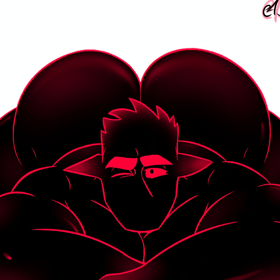 bara beefy_demon_acc big_ass bubble_butt demon ethan_(beefy_demon_acc) gay muscular muscular_male round_ass shiny_ass winking winking_at_viewer
