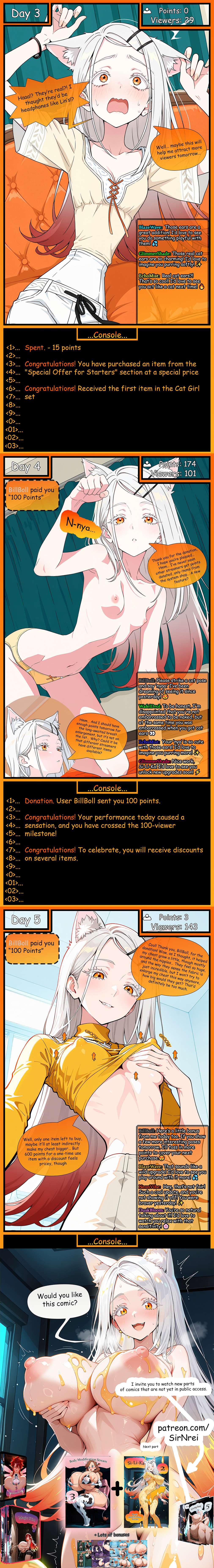 ai_generated artist_sirnrei ass ass_bigger_than_head ass_cleavage ass_expansion big_ass big_nipples blush breast_expansion breast_outside breasts breasts_bigger_than_body breasts_bigger_than_head cat_ears catgirl comic erect_nipples female female_only genshin_impact gigantic_ass gigantic_breasts gigantic_nipples headband heavy_breasts hips_expan hourglass_expansion hourglass_figure huge_ass huge_breasts hyper_ass hyper_breasts hyper_nipples lactating_through_clothing lactation lactation_through_clothes large_areolae large_breasts large_nipples long_nipples mega_lactation metal_collar milking milking_breasts multiple_girls neko nipple_bulge nipple_expansion nipple_growth nipple_play nipples_visible_through_clothing no_bra nude, originalcharacter ripped_clothing sirnrei slime slime_girl squeezing_breast streaming transformation translation white_hair yellow_body yellow_eyes