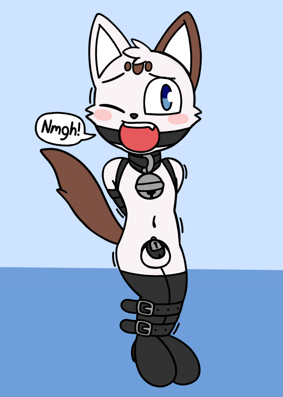 anthro bondage chipflake fizzlethefurret hi_res male solo solo_focus