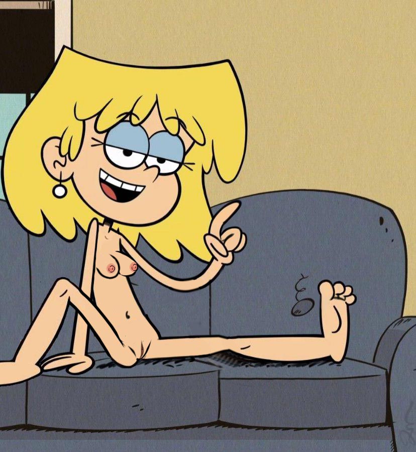 1girls, accurate art style, ai generated, blonde hair, breasts, female, female only, lori loud, nekom14, nipples, nude, nude female, nude filter, pussy, small breasts, smile, sofa, solo, spread legs, the loud house