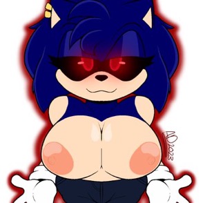 big_breasts creepypasta flashing_breasts friday_night_funkin hedgehog hedgehog_humanoid red_eyes rule_63 sonic.exe sonic.exe_(character) sonic.exe_(creepypasta) sonica.exe