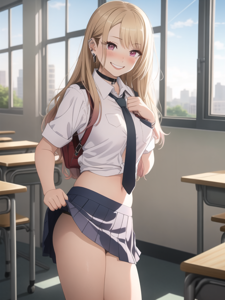 ai_generated dressing_up kitagawa_marin school_uniform sono_bisque_doll_wa_koi_wo_suru