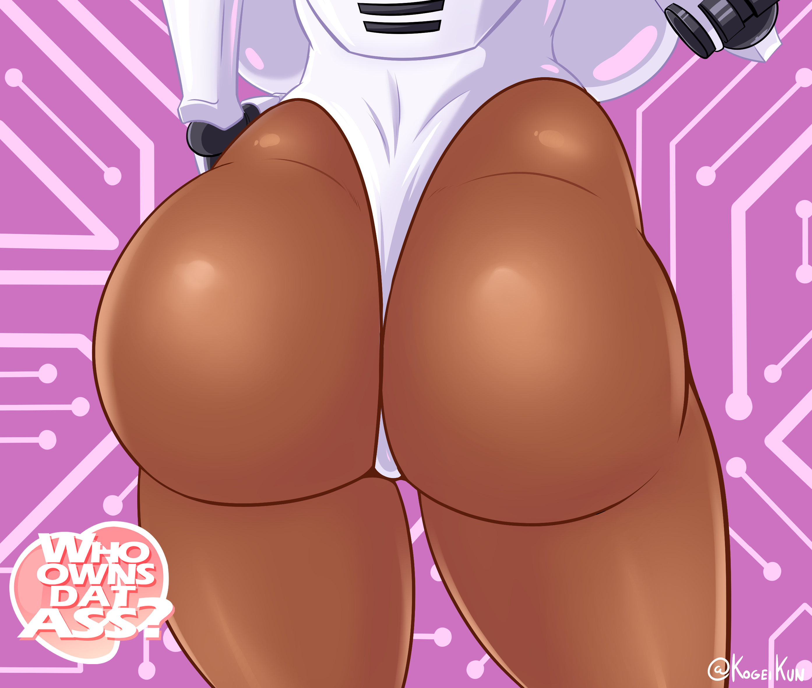1girls, ass, ass focus, big ass, brown body, female, female only, haydee, haydee (game), huge ass, kogeikun, robot, robot girl, solo, thick thighs, thong, who owns dat ass?