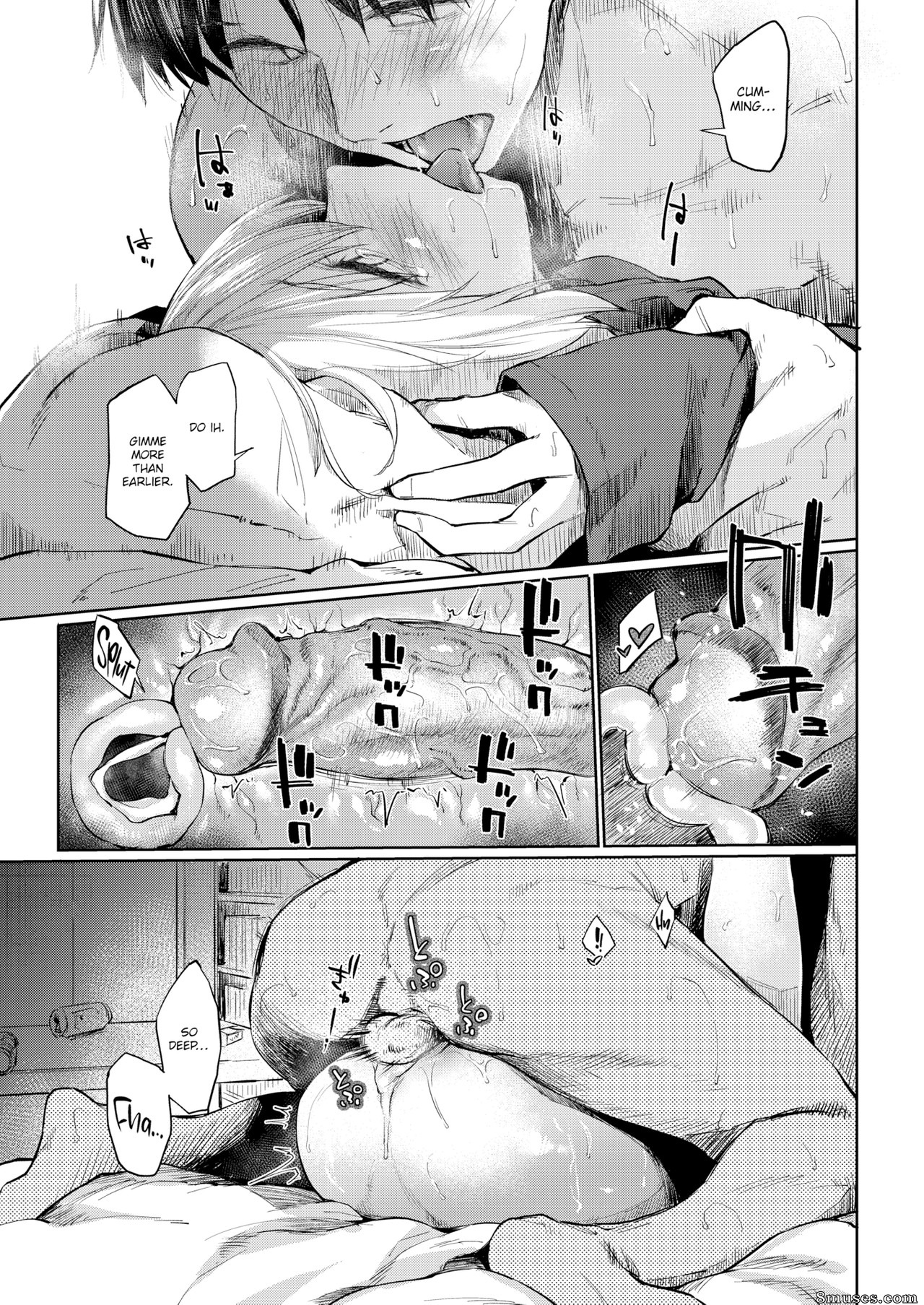1boy, 1girls, age difference, arm grab, arms above head, arms up, balls, balls clench, bed, bed sheet, beer, beer can, big penis, black and white, black hair, blonde hair, blush, blush lines, blushing, cervix, cervix kiss, cum, cum in pussy, cum in uterus, cum inside, cumming, cumming while penetrating, deep penetration, dominant male, ejaculation, ejaculation while penetrated, esuke, female, female on bottom, female penetrated, flushed, full body, half-dressed, held down, holding, holding wrists, looking at another, looking pleasured, male, male on top, male penetrating, male penetrating female, mating press, missionary, missionary position, motion lines, naked, older male, older male and younger female, older penetrating younger, on back, onomatopoeia, panels, panting, penis, penis in pussy, pinned down, pussy, restrained, sex, silhouette (esuke), straight, submissive female, sweat, sweating, tagme, teenage female, teenager, testicles, testicles clench, text, text bubble, tongue, tongue out, uterus, uterus penetration, vaginal, vaginal penetration, veins, veiny penis, wrist grab, x-ray, younger female
