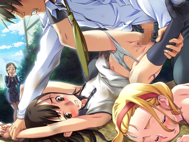 1boy 3girls after_rape aftersex age_difference anastasia_cage armpits black_legwear blonde_hair blood blush brown_eyes brown_hair caught censored closed_eyes cum cum_in_pussy day defloration feet flat_chest fujinomiya_natsu game_cg glasses hairband legs_together legs_up long_hair missionary mosaic_censoring multiple_girls navel no_shoes outdoors panties panty_pull public_indecency pussy rape restrained sex socks surprised taiiku_souko_monogatari tamahime_kingyo tears underwear vaginal west_vision