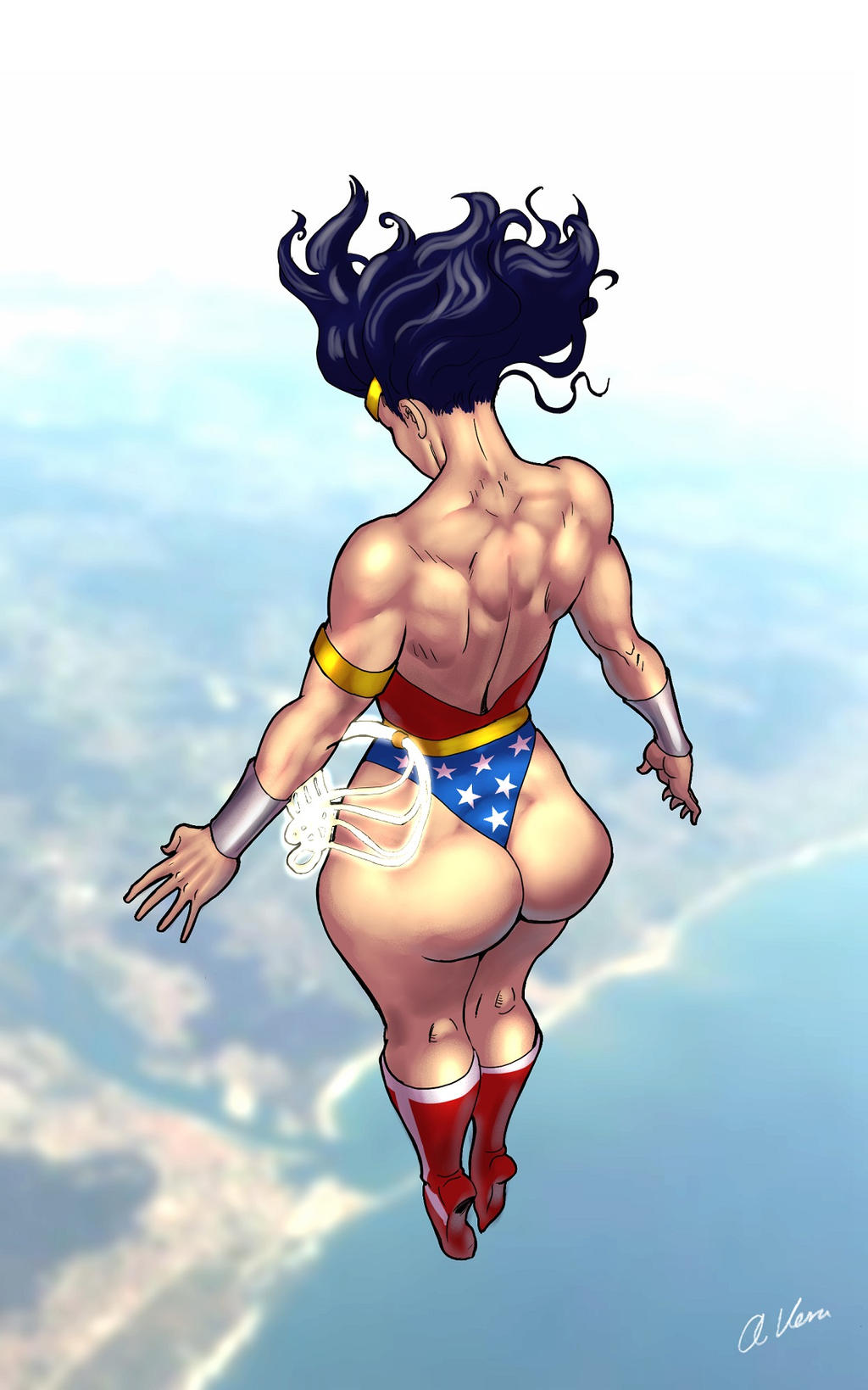 1girls amazon ass back backside big_ass bracers dc_comics female female_only huge_ass lasso lasso_of_truth leotard muscular muscular_back muscular_female pawg red_boots solo superheroine thick_thighs thong thong_leotard thor16000 wide_hips wonder_woman wonder_woman_(series)